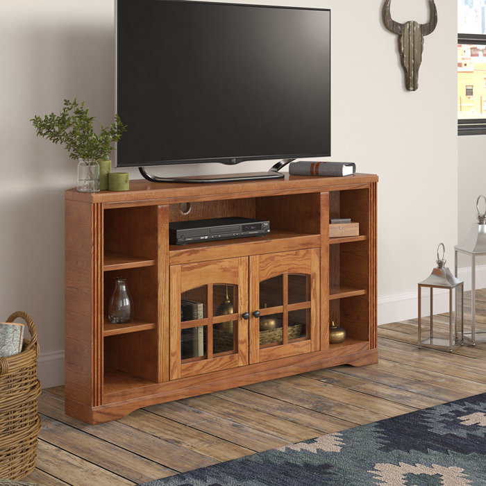 Loon Peak® Glastonbury Solid Wood Corner TV Stand for TVs up to 60